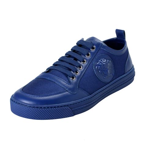 blue versace dress shoes|Versace blue sneakers.